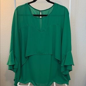 Eloquii Shear Layered Blouse